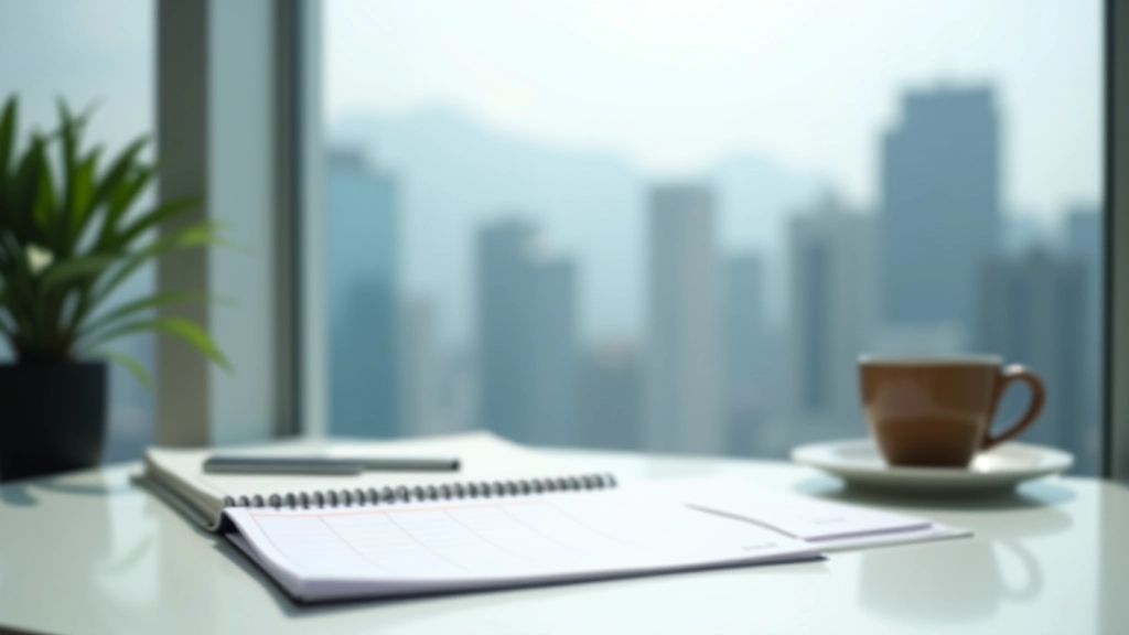 Modern productivity workspace with planning materials and natural lighting