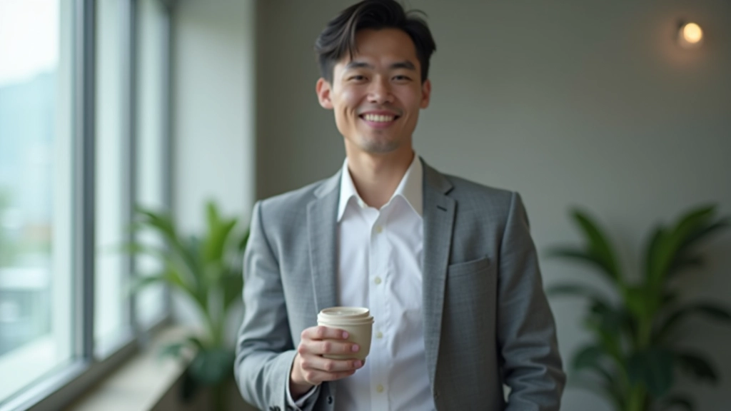 Person taking a break between focused work sessions, looking refreshed