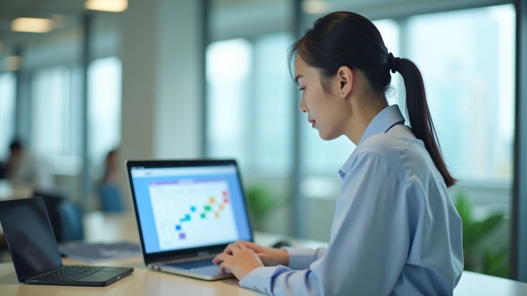 Digital calendar showing color-coded time blocks for different task types